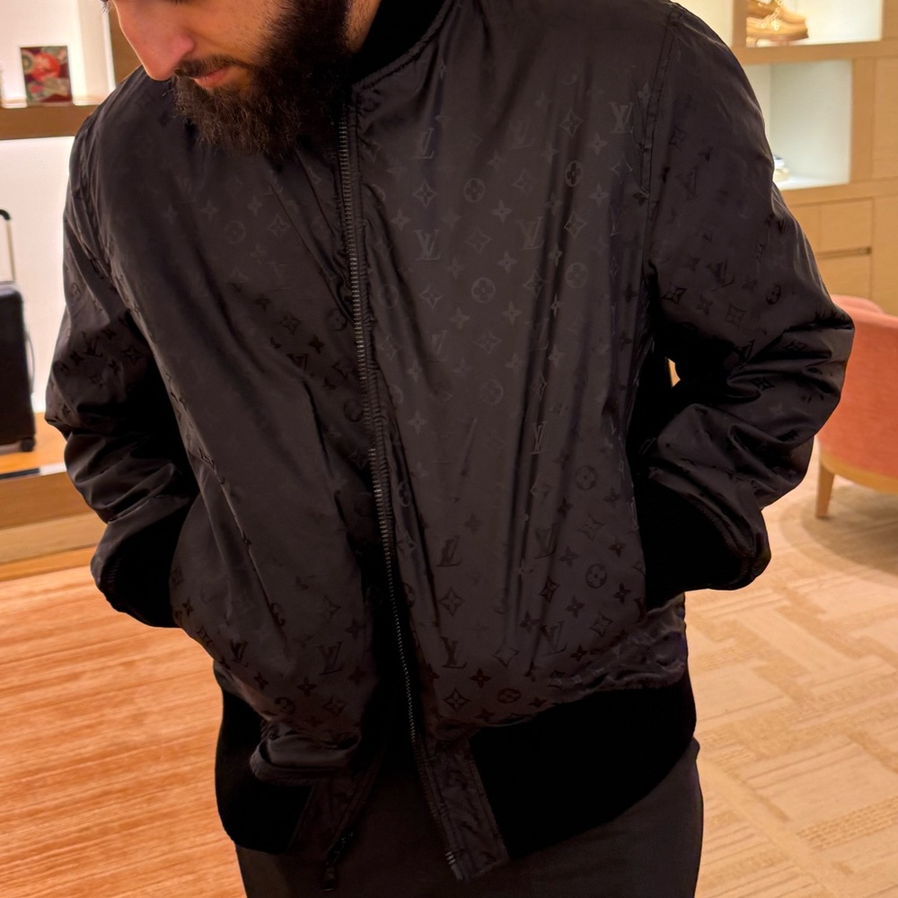 Louis Vuitton Reversible Black Bomber Jacket
